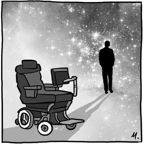 Stephen Hawking silhouette